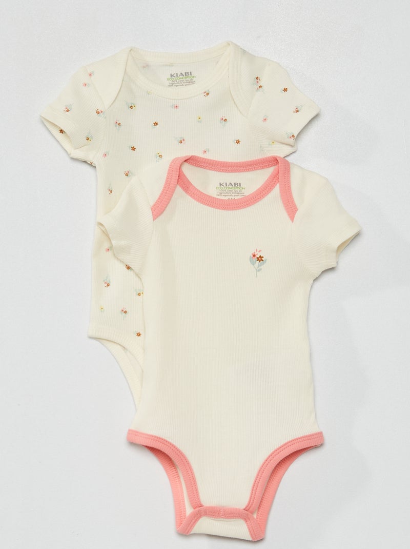 Lot de 2 bodies Blanc - Kiabi