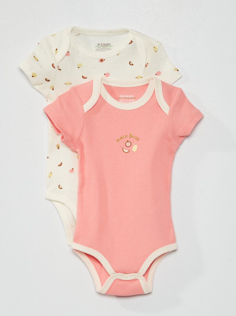 Lot de 2 bodies Blanc - Kiabi