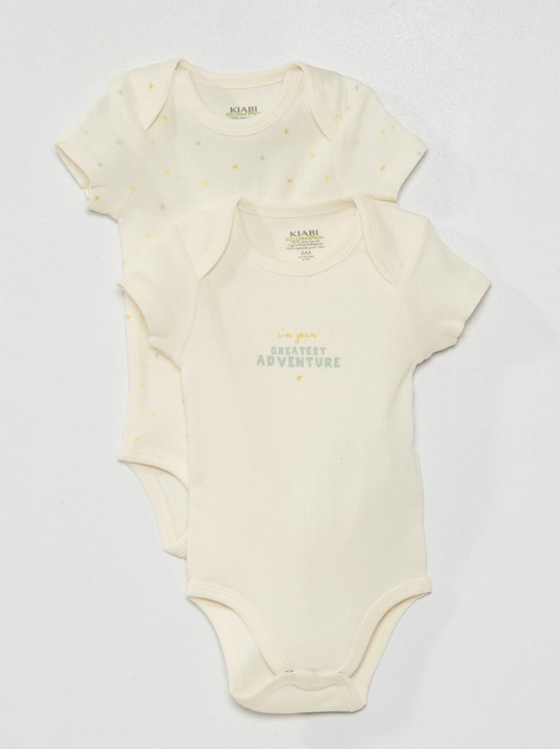 Lot de 2 bodies Blanc - Kiabi