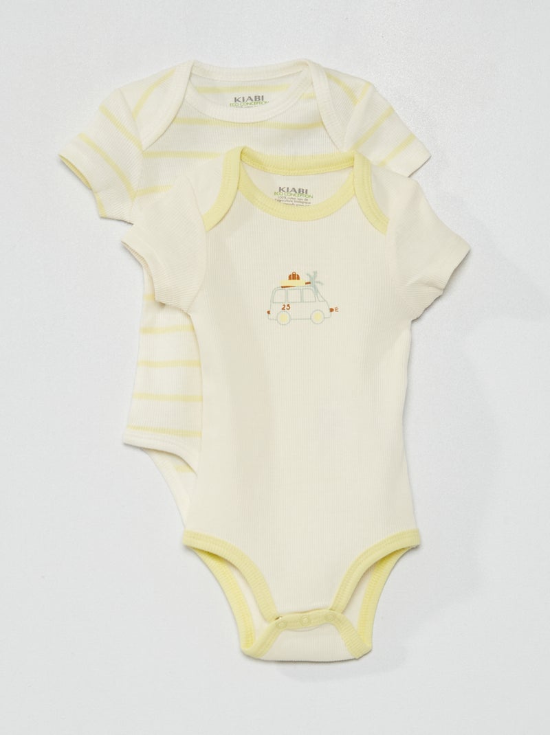 Lot de 2 bodies Blanc - Kiabi
