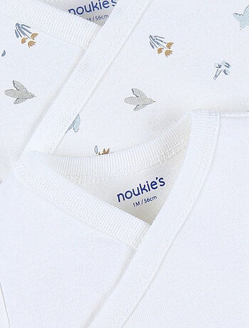 Lot de 2 bodies croisés en coton motif floral Noukie's