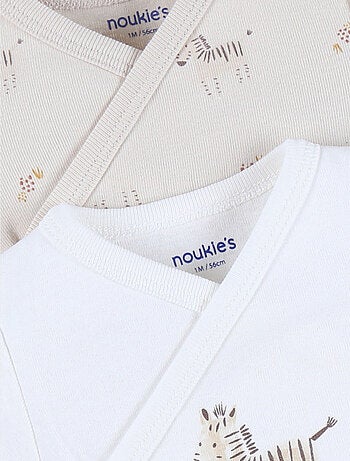 Lot de 2 bodies croisés en coton Noukie's