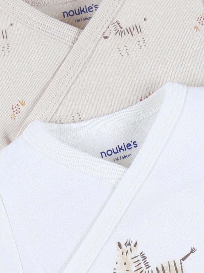 Lot de 2 bodies croisés en coton Noukie's Beige - Kiabi