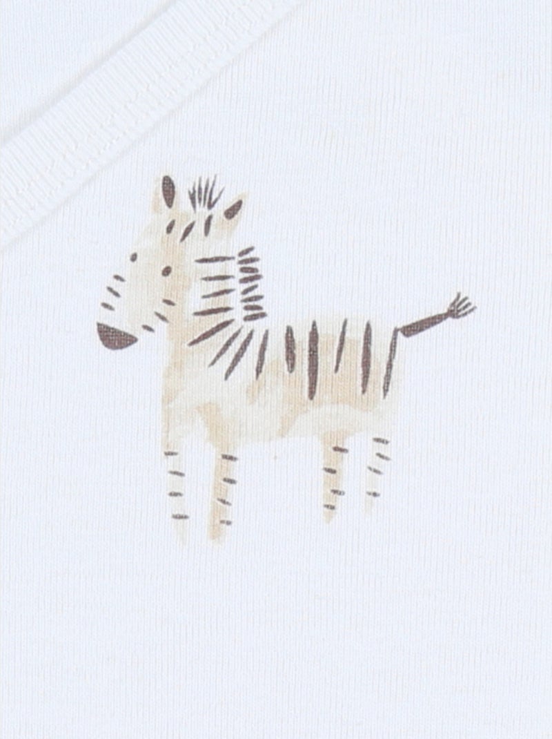 Lot de 2 bodies croisés en coton Noukie's Beige - Kiabi