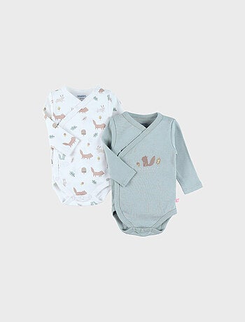 Lot de 2 bodies croisés en coton Noukie's