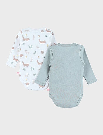Lot de 2 bodies croisés en coton Noukie's