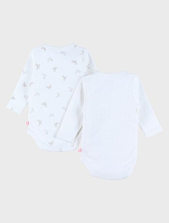Lot de 2 bodies croisés en coton Noukie's
