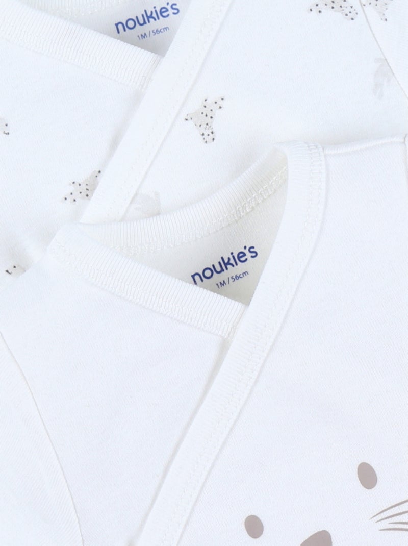 Lot de 2 bodies croisés en coton Noukie's Blanc - Kiabi