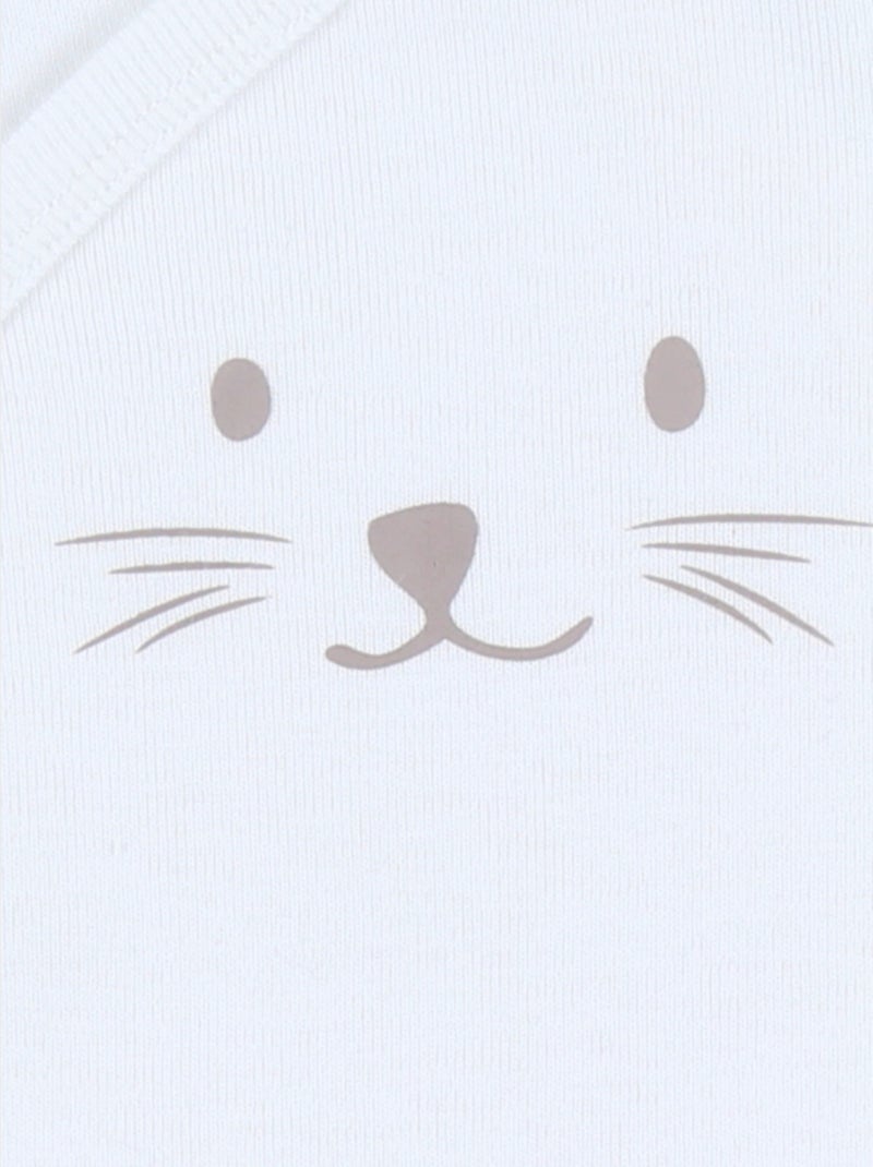 Lot de 2 bodies croisés en coton Noukie's Blanc - Kiabi