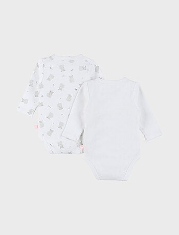Lot de 2 bodies croisés en jersey coton bio Noukie's