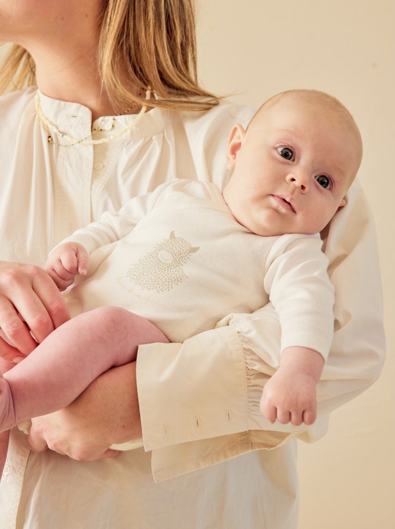 Lot de 2 bodies croisés en jersey coton bio Noukie's Blanc - Kiabi