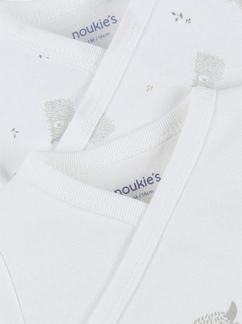 Lot de 2 bodies croisés en jersey coton bio Noukie's Blanc - Kiabi
