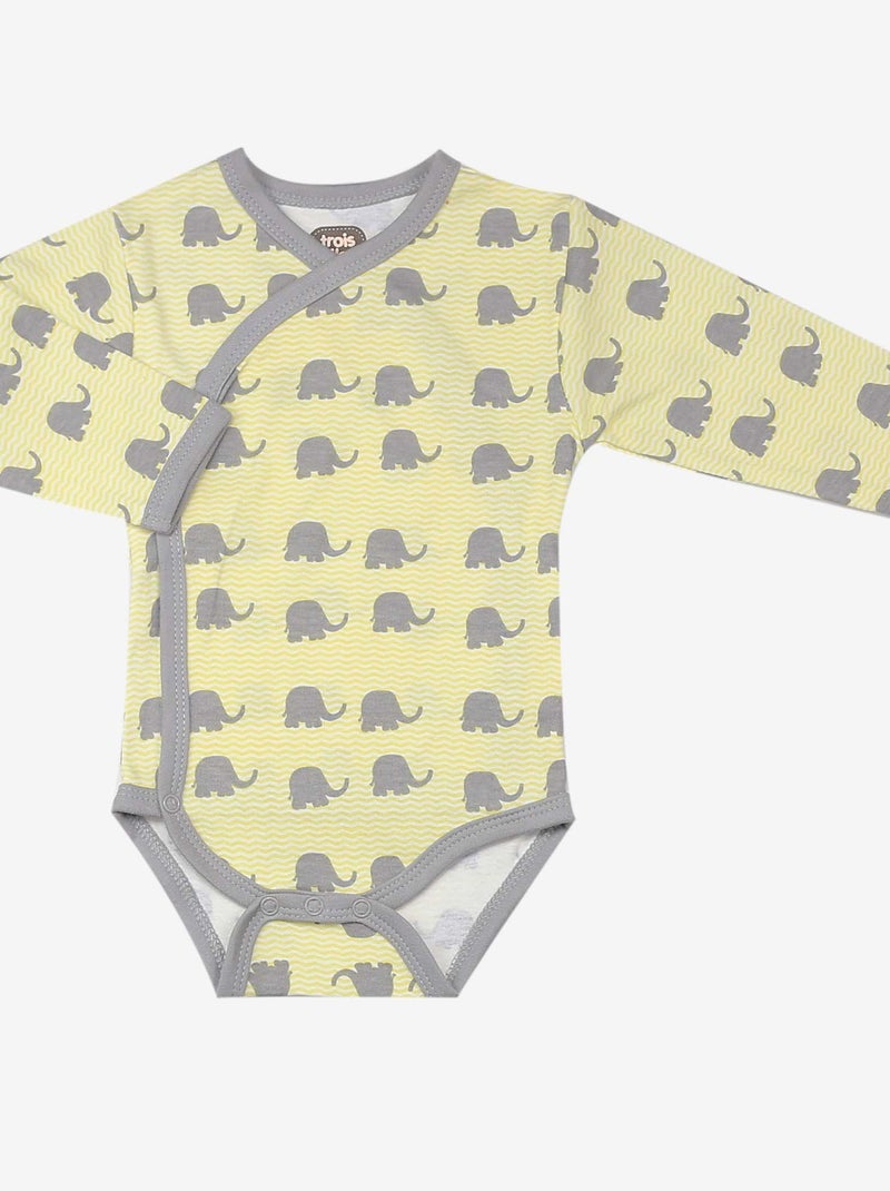 Lot de 2 bodies croisés Jaune - Kiabi