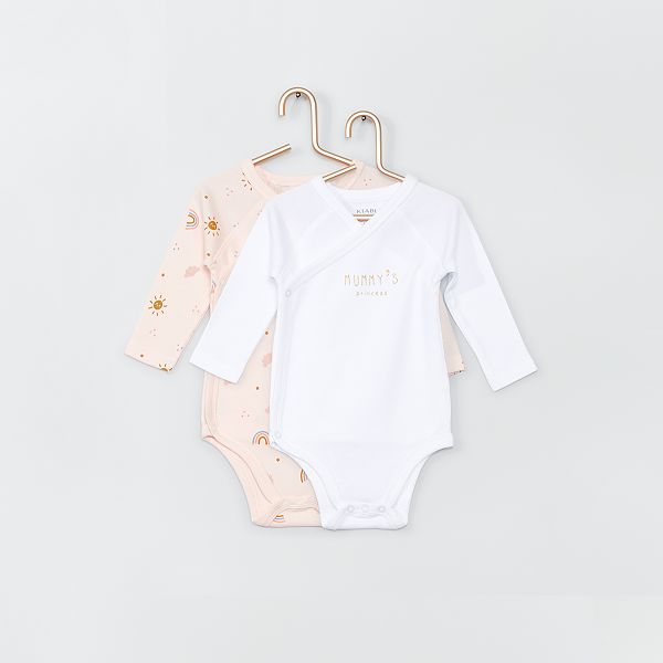 Lot De 2 Bodies Croises Bebe Garcon Kiabi 6 00