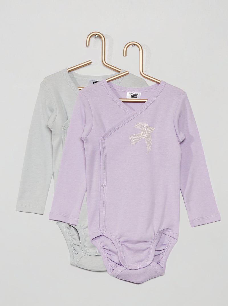 Lot de 2 bodies 'DIM' violet - Kiabi