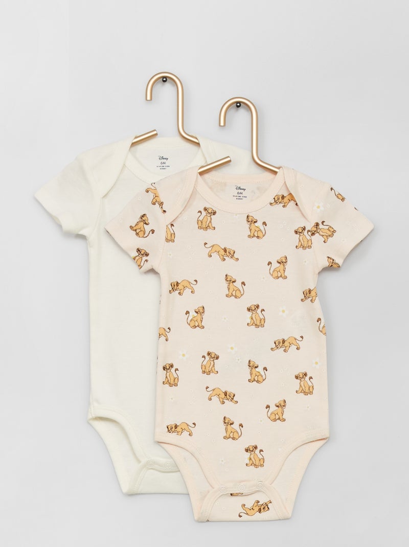 Lot de 2 bodies 'Disney' Beige - Kiabi