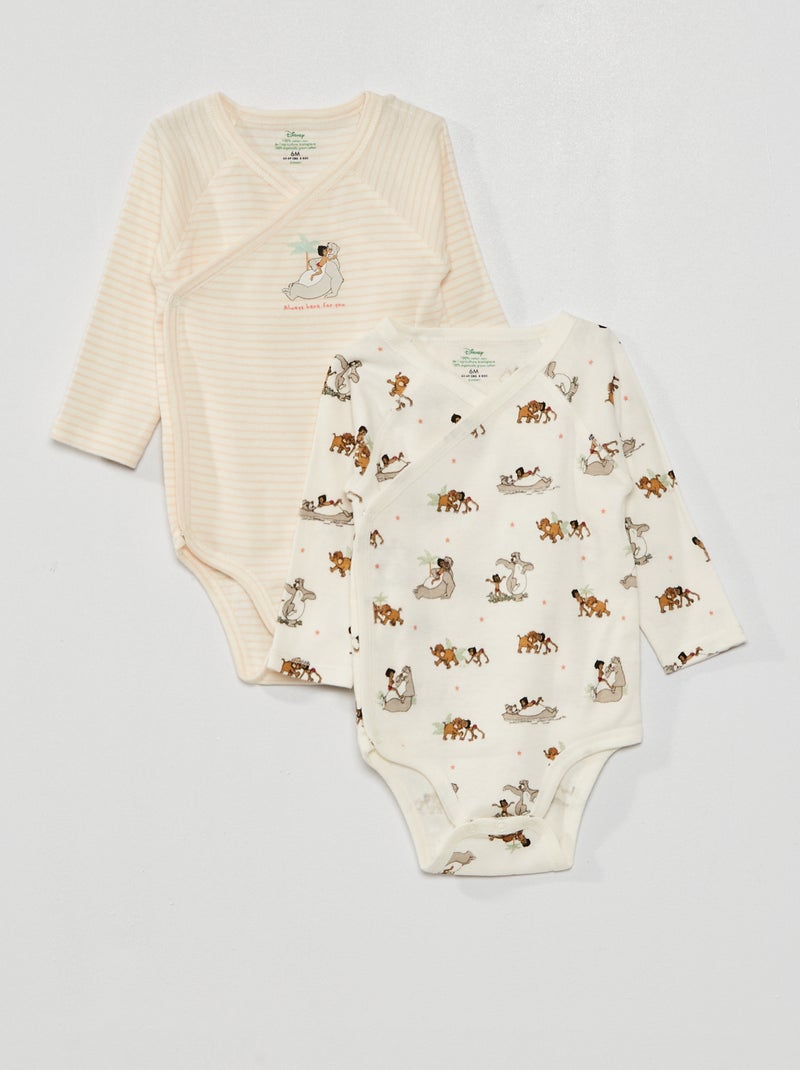 Lot de 2 bodies 'Disney' blanc/rose - Kiabi