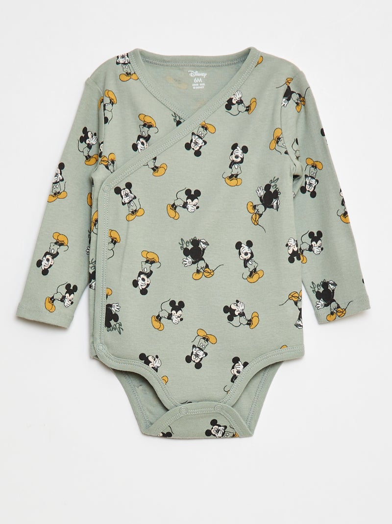 Lot de 2 bodies 'Disney' 'Mickey' Vert - Kiabi