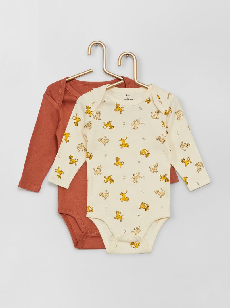 Lot de 2 bodies 'Disney' rose/blanc - Kiabi