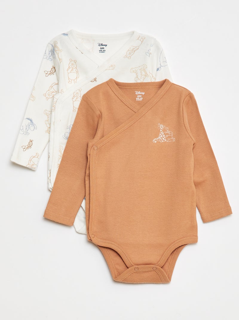 Lot de 2 bodies 'Disney' 'Winnie' Marron - Kiabi