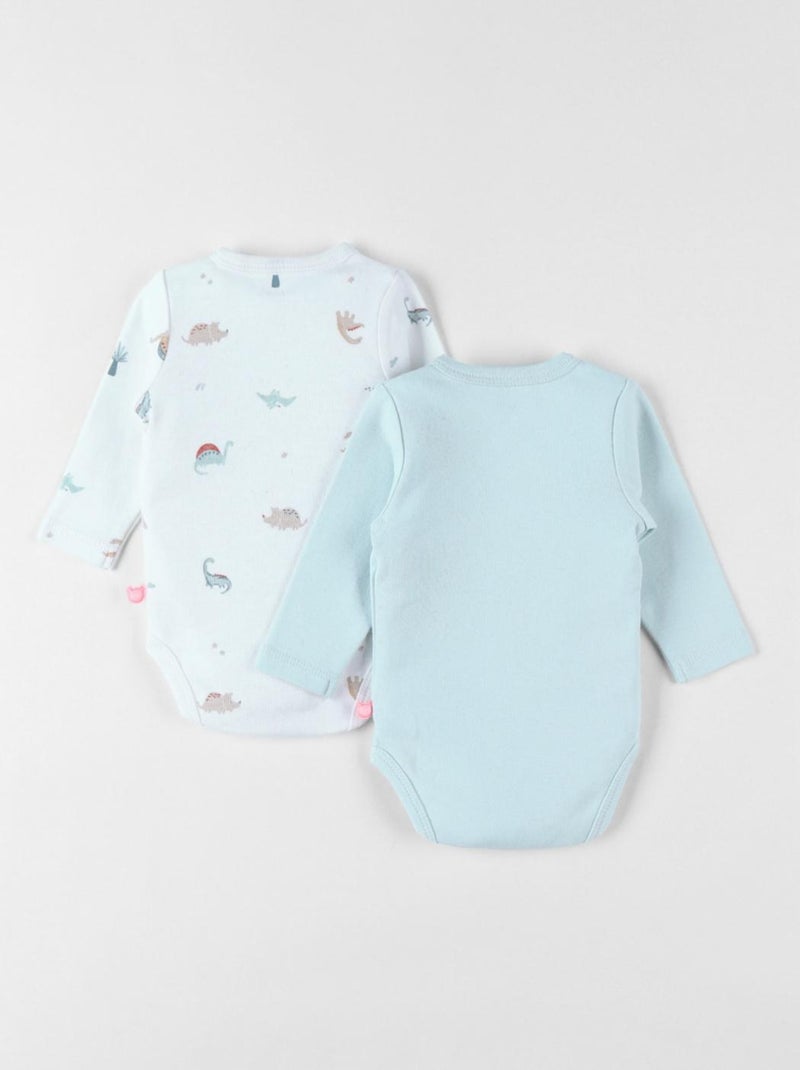 Lot de 2 bodies en coton, clair/écru Noukie's Blanc - Kiabi