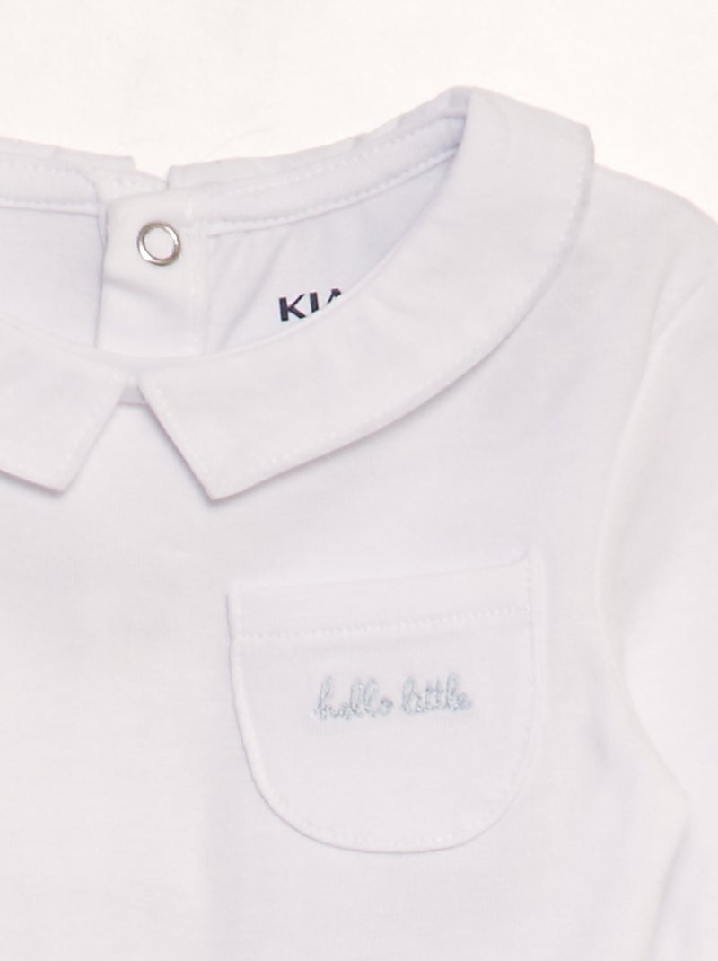 Lot de 2 bodies en coton stretch Bleu - Kiabi