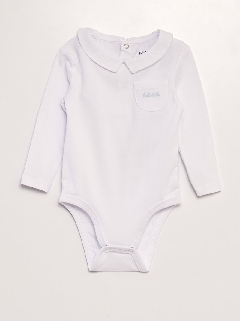 Lot de 2 bodies en coton stretch Bleu - Kiabi