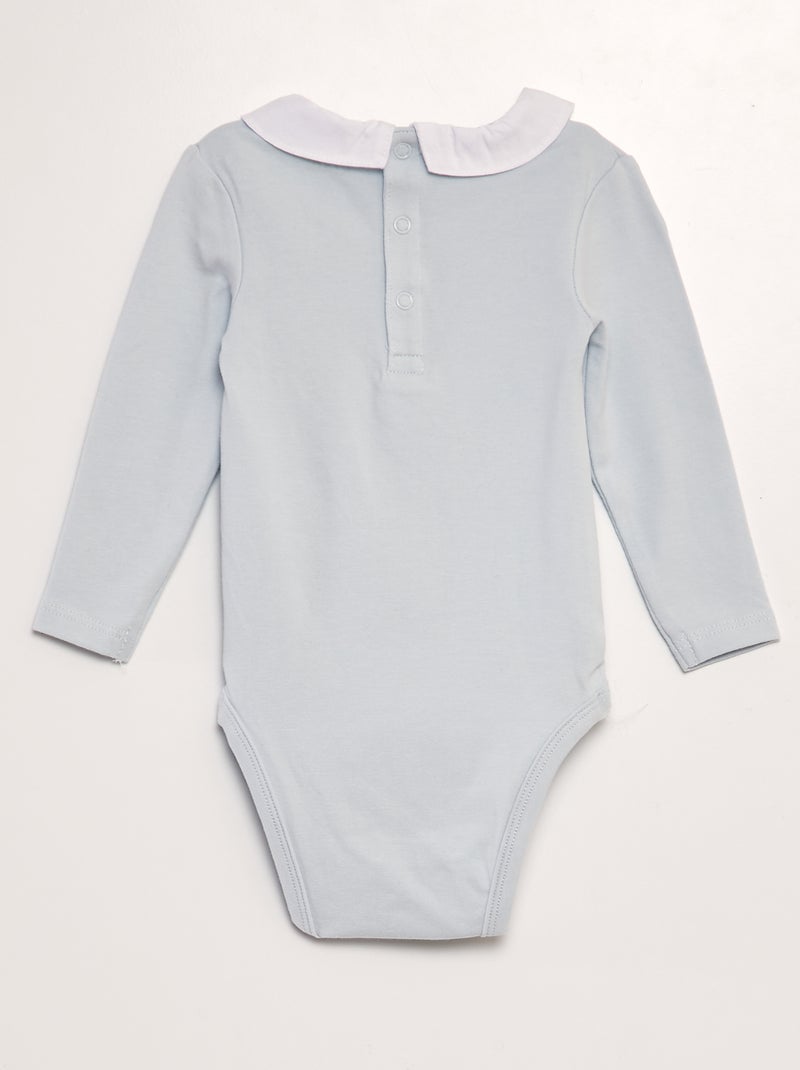 Lot de 2 bodies en coton stretch Bleu - Kiabi