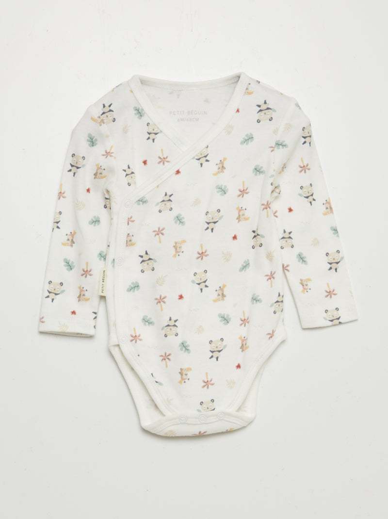 Lot de 2 bodies en jersey imprimé BEIGE - Kiabi