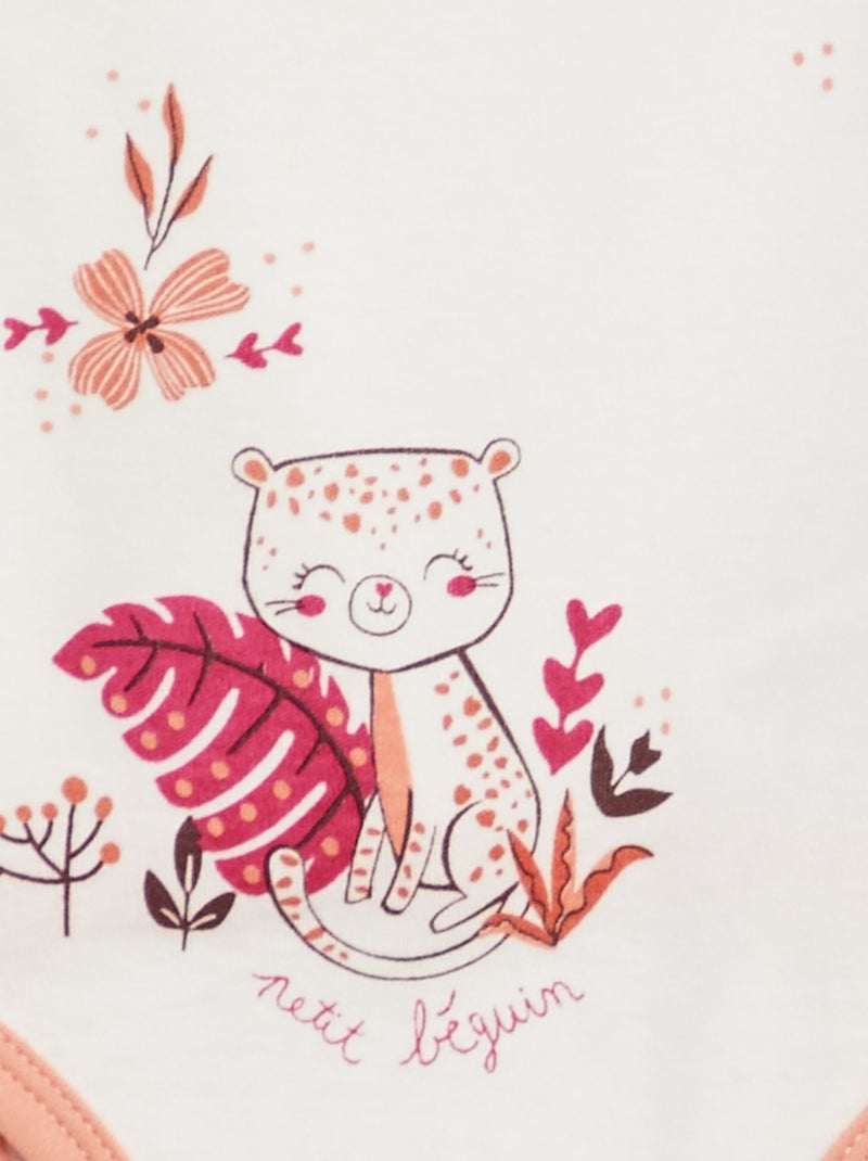 Lot de 2 bodies fantaisies ROSE - Kiabi