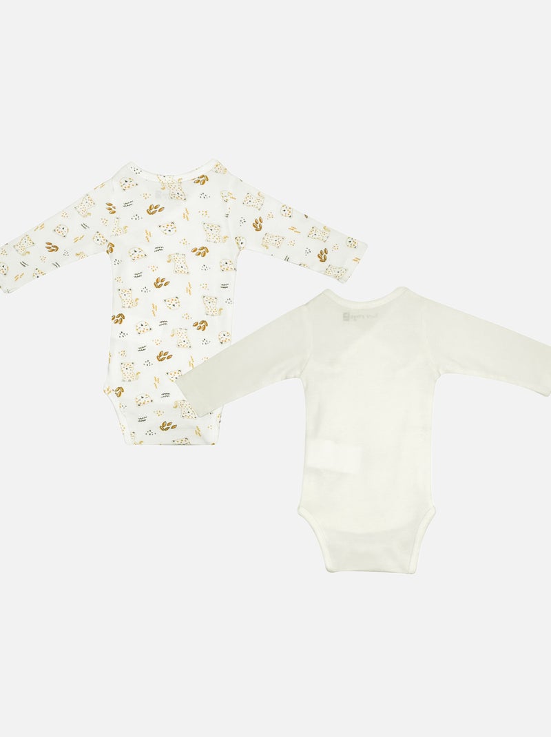 LOT DE 2 BODIES GUST OUVERTURE DEVANT NAISSANCE Beige - Kiabi