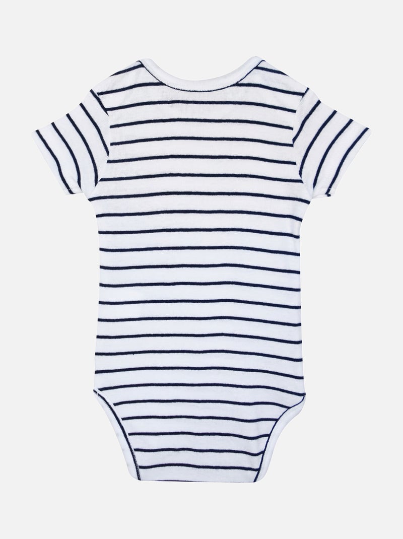 LOT DE 2 BODIES HELIAN OUVERTURE DEVANT NAISSANCE Bleu - Kiabi