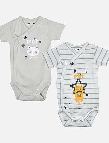 LOT DE 2 BODIES HERCULE OUVERTURE DEVANT NAISSANCE