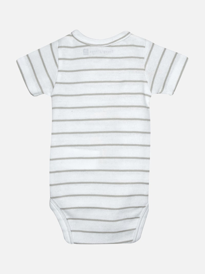 LOT DE 2 BODIES HERCULE OUVERTURE DEVANT NAISSANCE Gris - Kiabi