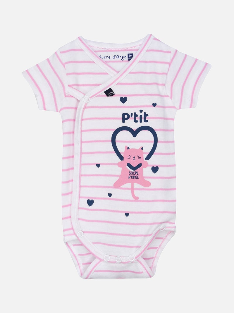 LOT DE 2 BODIES HOLLY OUVERTURE DEVANT NAISSANCE Rose - Kiabi