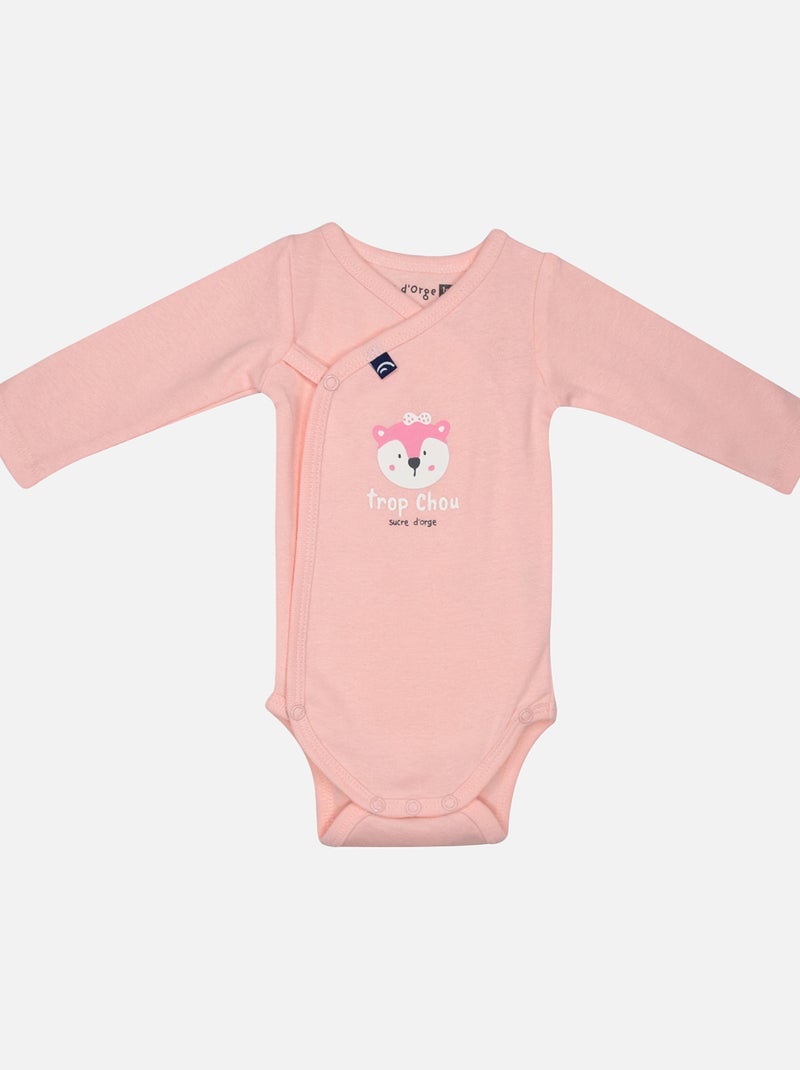 LOT DE 2 BODIES IEVA OUVERTURE DEVANT NAISSANCE Rose - Kiabi