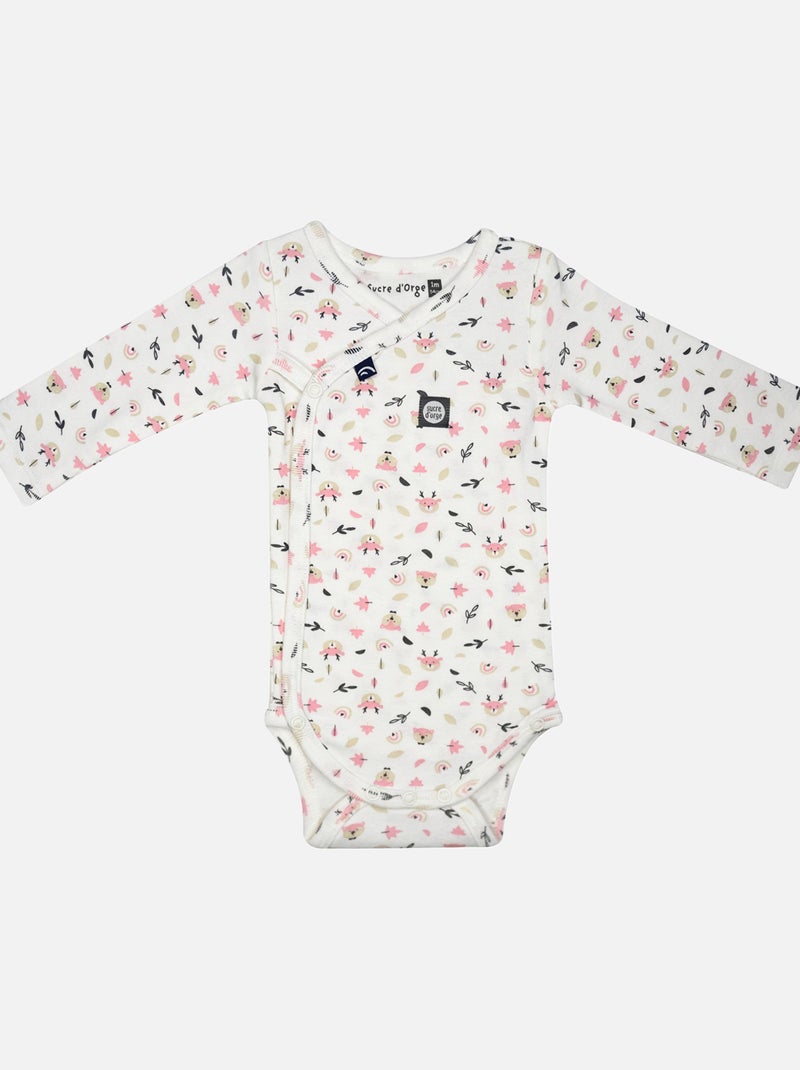 LOT DE 2 BODIES IEVA OUVERTURE DEVANT NAISSANCE Rose - Kiabi