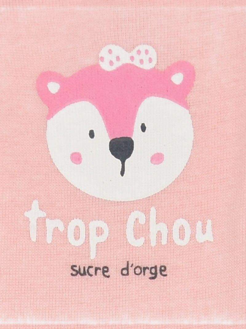 LOT DE 2 BODIES IEVA OUVERTURE DEVANT NAISSANCE Rose - Kiabi