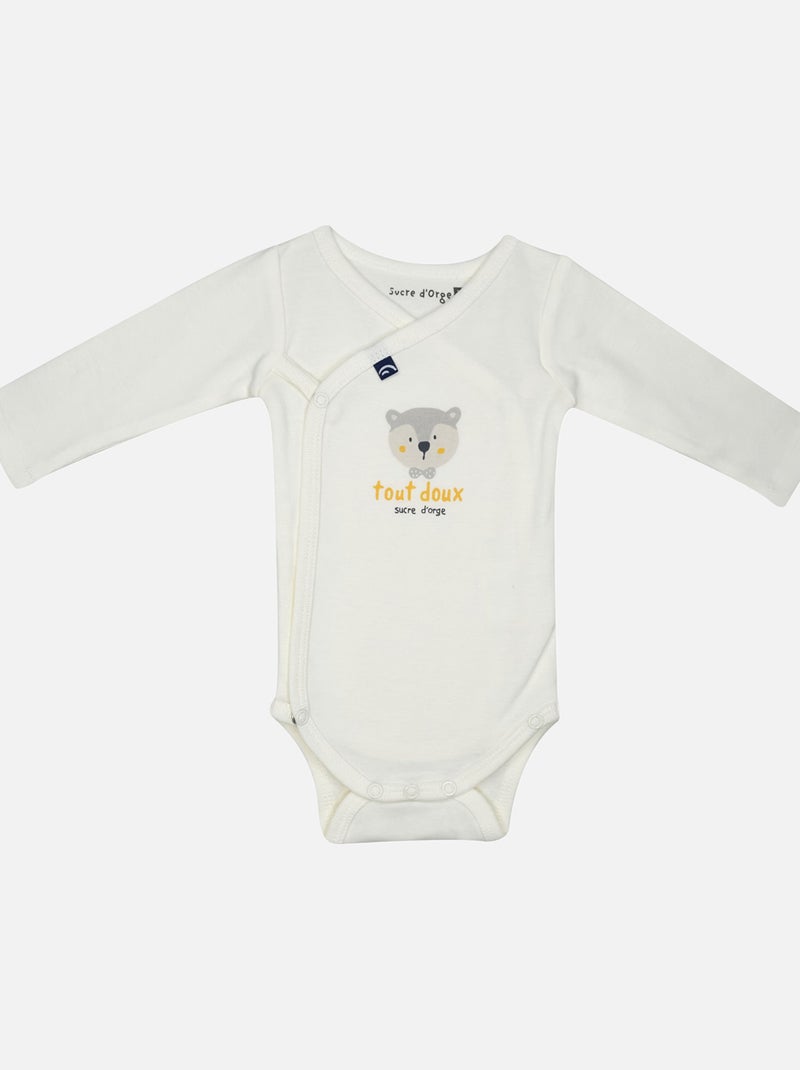 LOT DE 2 BODIES IRWAN OUVERTURE DEVANT NAISSANCE Jaune - Kiabi