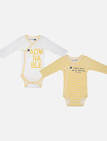 LOT DE 2 BODIES JASPER MANCHES LONGUES NAISSANCE