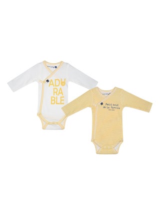 LOT DE 2 BODIES JASPER MANCHES LONGUES NAISSANCE