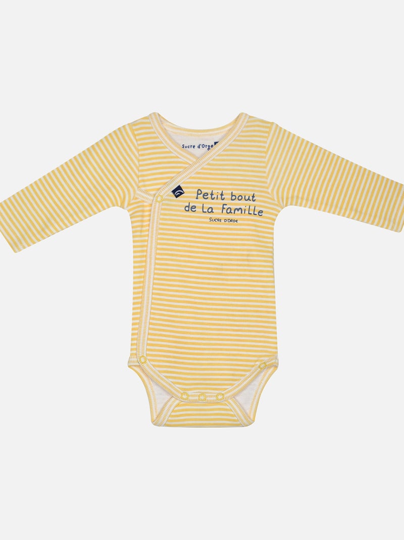 LOT DE 2 BODIES JASPER MANCHES LONGUES NAISSANCE Jaune - Kiabi