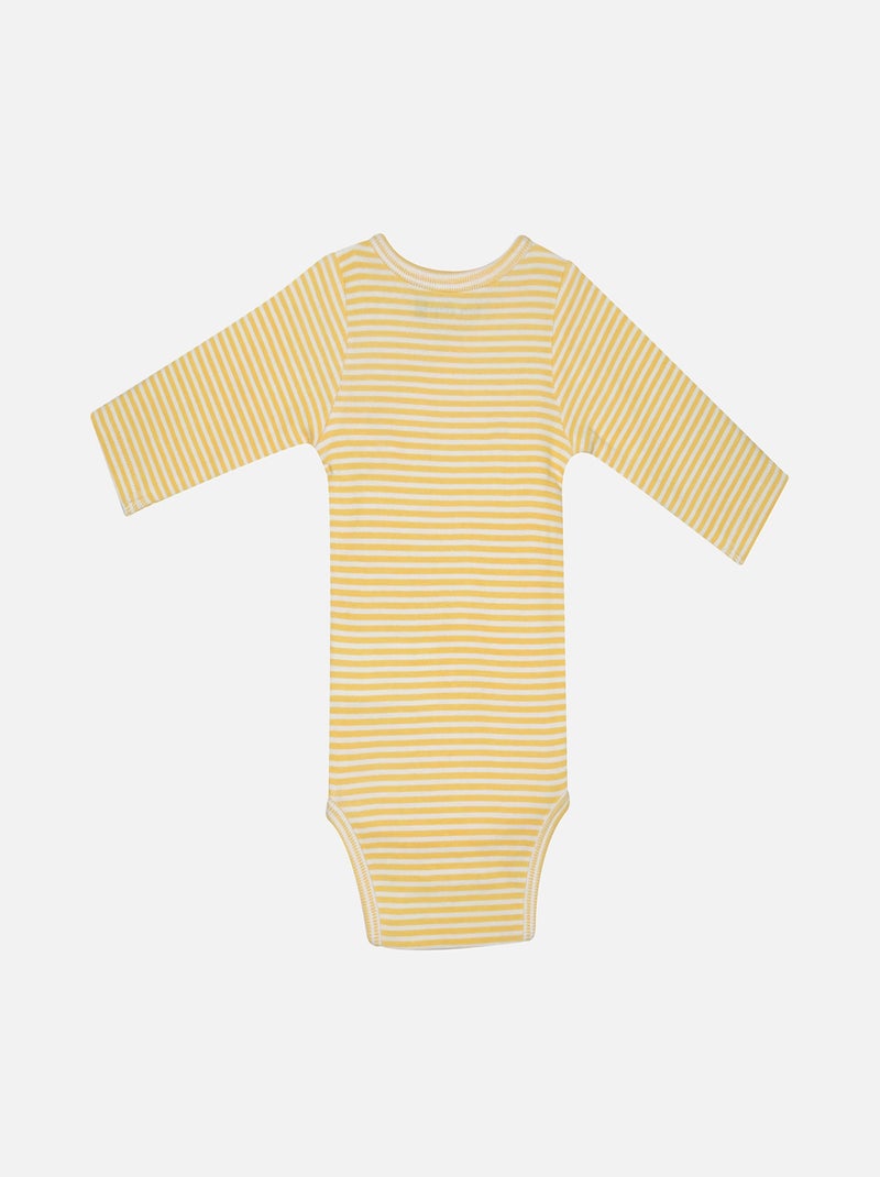 LOT DE 2 BODIES JASPER MANCHES LONGUES NAISSANCE Jaune - Kiabi