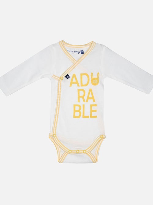 LOT DE 2 BODIES JASPER MANCHES LONGUES NAISSANCE - Kiabi