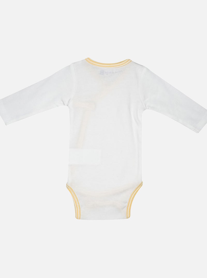 LOT DE 2 BODIES JASPER MANCHES LONGUES NAISSANCE Jaune - Kiabi