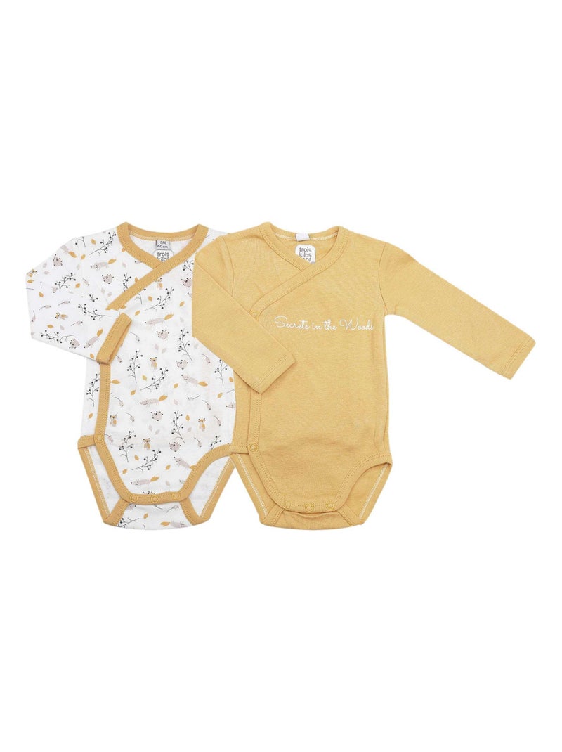 Lot de 2 bodies Jaune - Kiabi