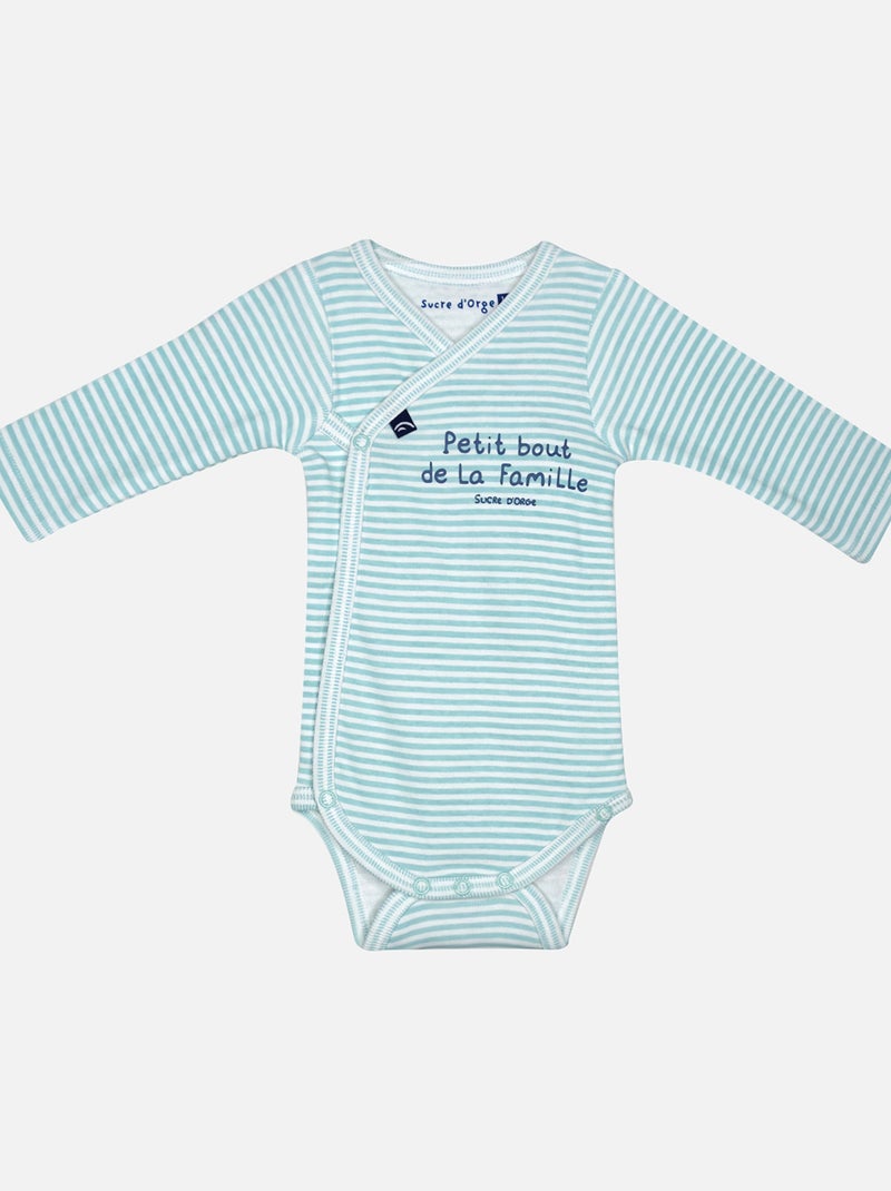 LOT DE 2 BODIES JEF MANCHES LONGUES NAISSANCE Bleu - Kiabi