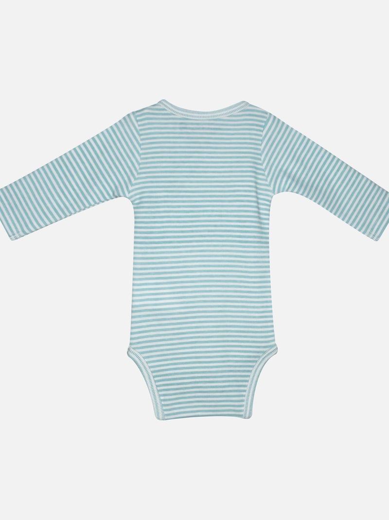 LOT DE 2 BODIES JEF MANCHES LONGUES NAISSANCE Bleu - Kiabi