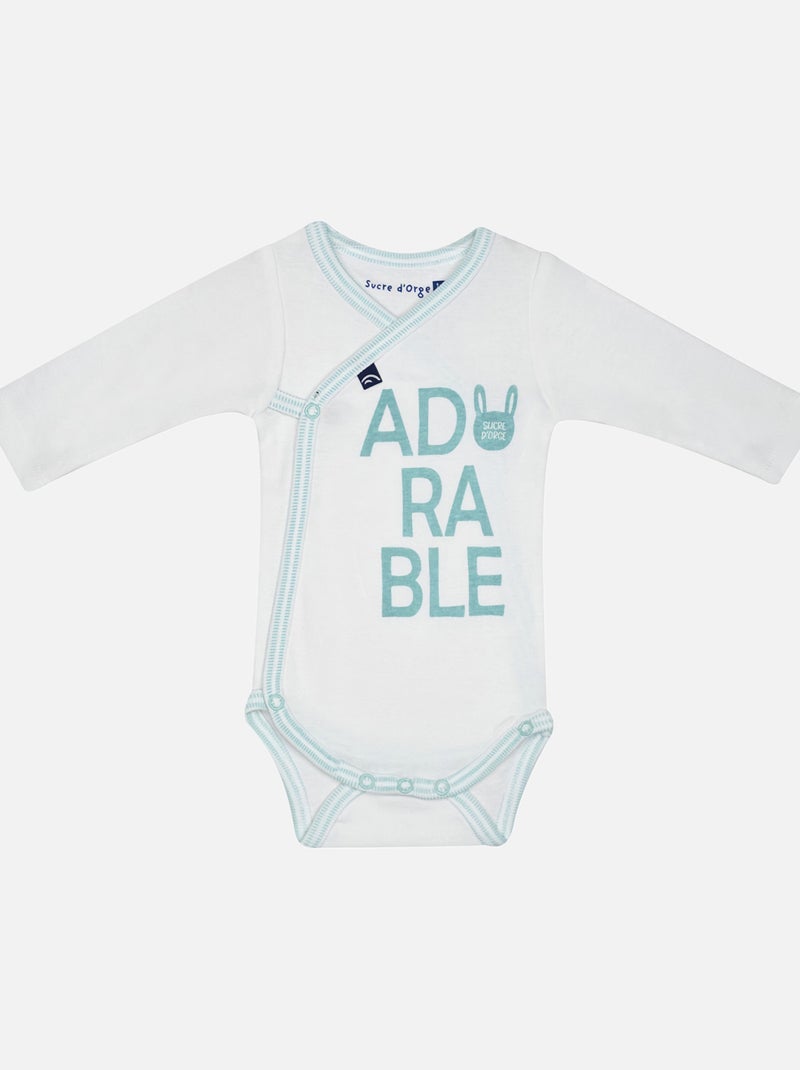 LOT DE 2 BODIES JEF MANCHES LONGUES NAISSANCE Bleu - Kiabi