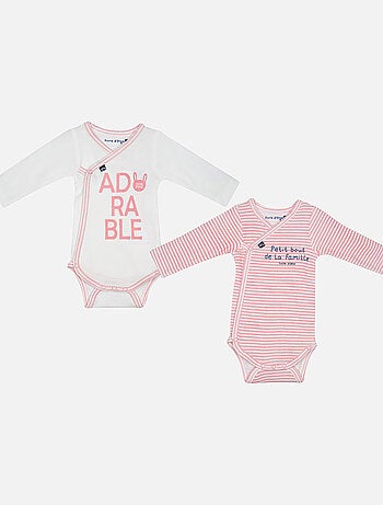 LOT DE 2 BODIES JOLINE MANCHES LONGUES NAISSANCE